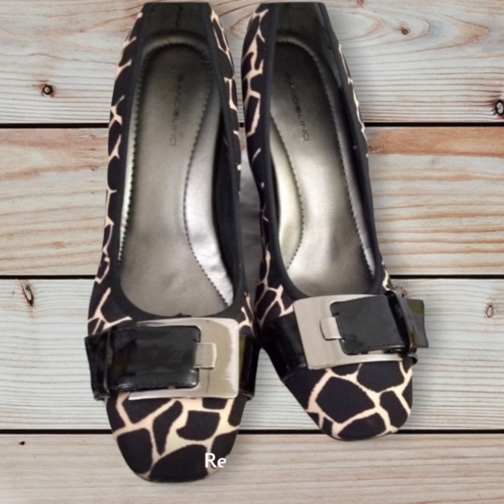 Bandolino Giraffe print wedge heels size 9.5 - Picture 4 of 7